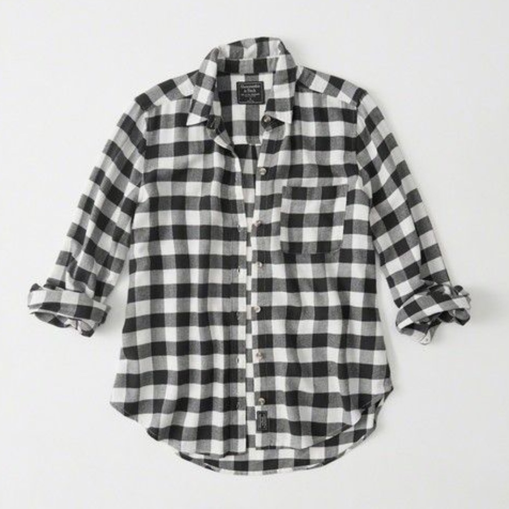 Abercrombie and Fitch Black and White Flannel